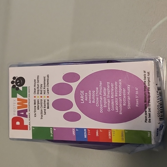 Pawz waterproof dog boots package of 10 (ten) count size large - Picture 3 of 6